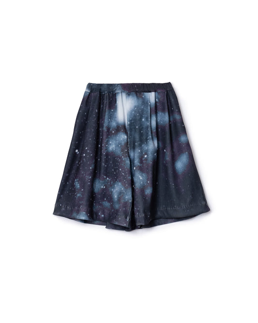 PRINT RIB WIDE SHORTS (FOG)
