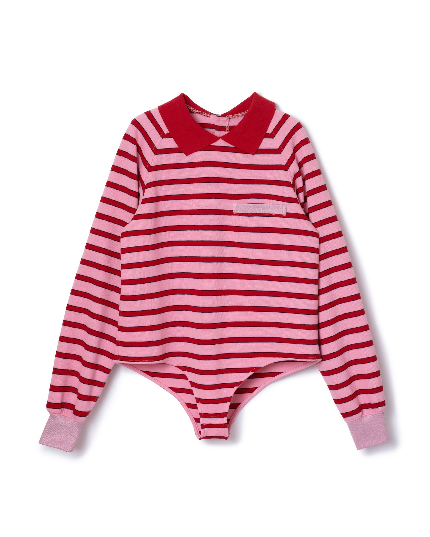 BORDER POLO SHIRT (PINK)