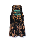 GATHER SHOULDER TIE-DYE ONE-PIECE (BLACK)