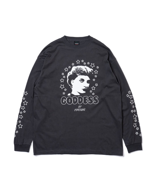 GODNESS PRINT L/S T-SHIRT (GRAY)