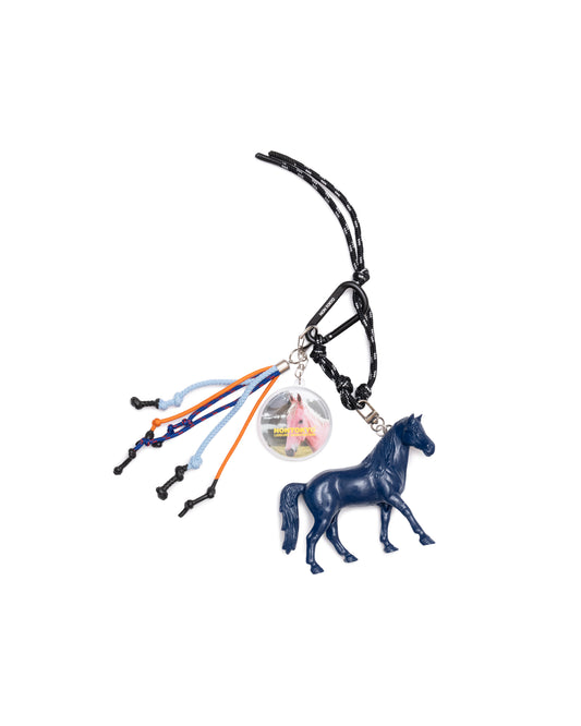 HORSE FRINGE KEY HOLDER (NAVY)