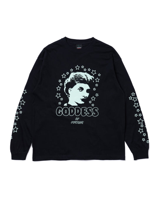GODNESS PRINT L/S T-SHIRT (BLACK)