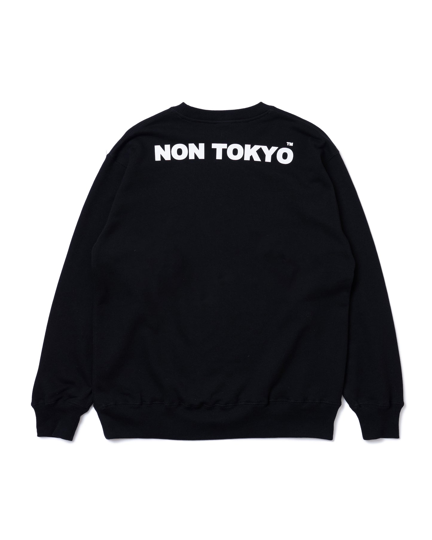 WAVE PRINT PULLOVER SWEAT (BLACK)