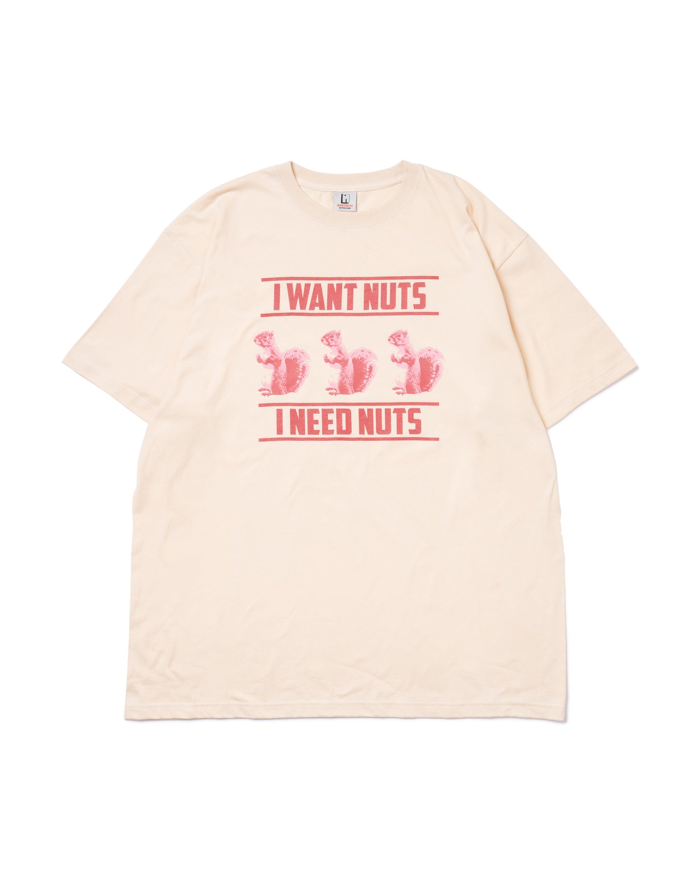 SQUIRREL PRINT BIG T-SHIRT (PINK)