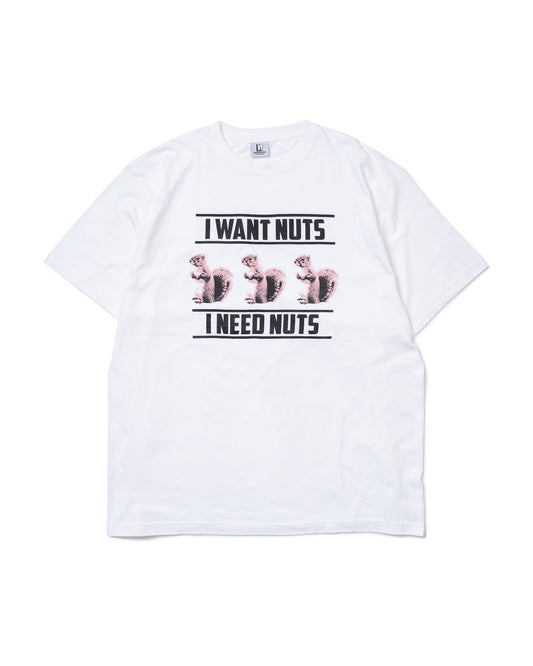 SQUIRREL PRINT BIG T-SHIRT (WHITE)