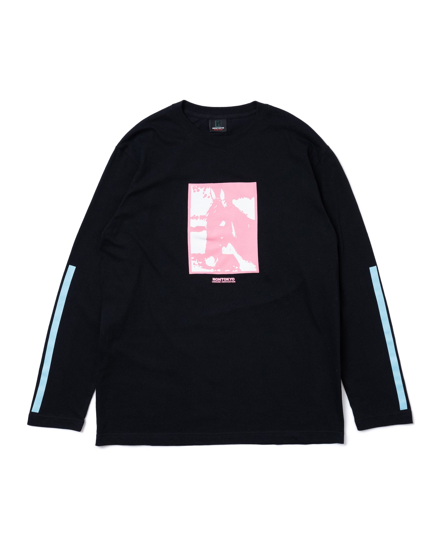 PRINT L/S T-SHIRT (HORSE / BLACK)
