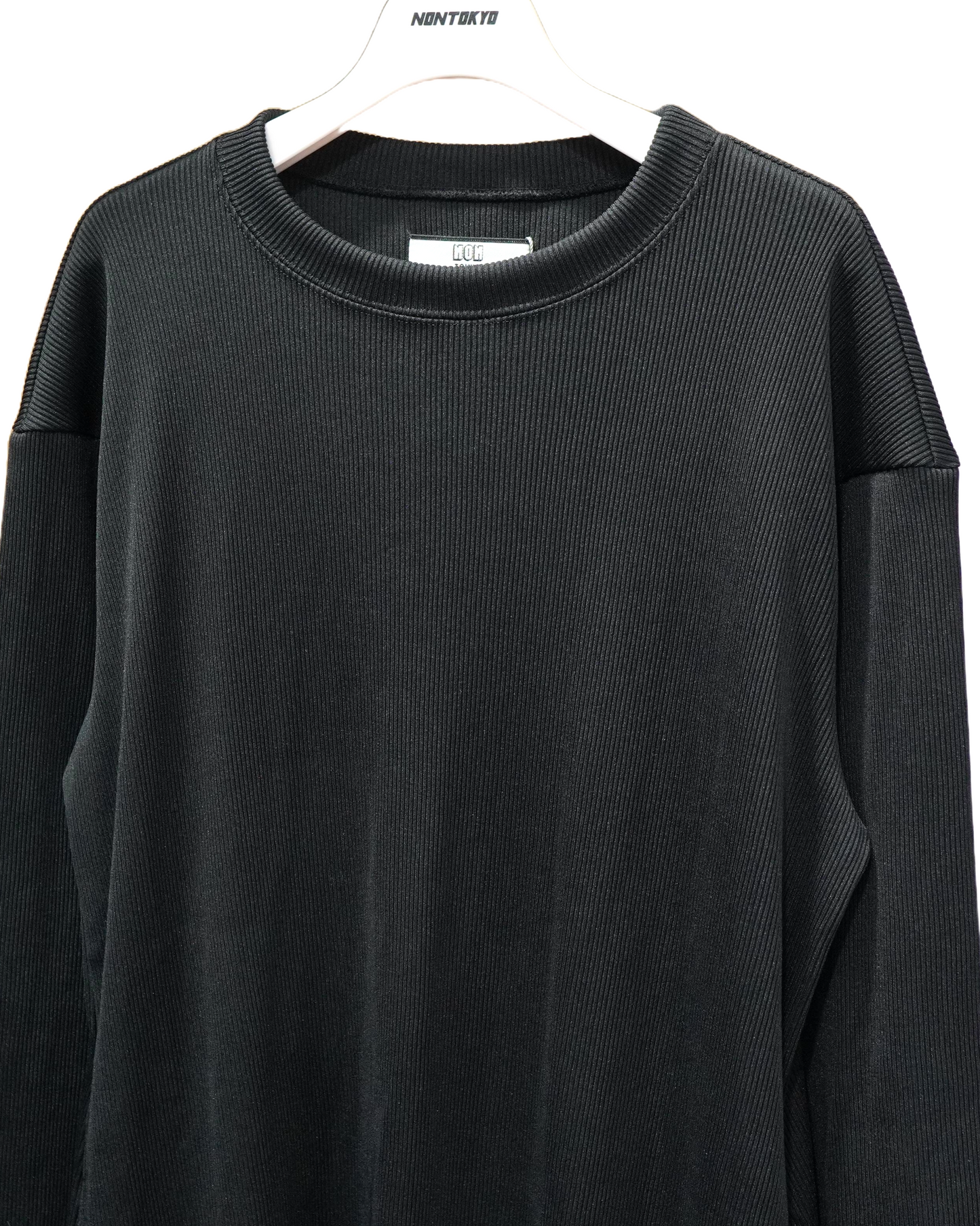 RIB L/S ONE-PIECE (BLACK)