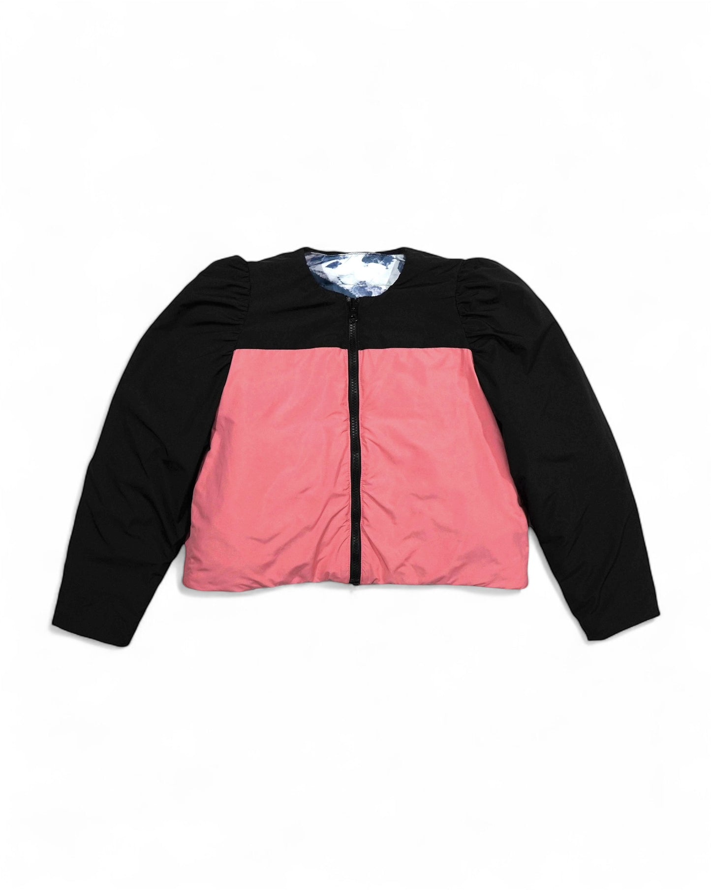 REVERSIBLE PUFFSLEEVE PADDING JACKET (MOUNTAIN x PINK)