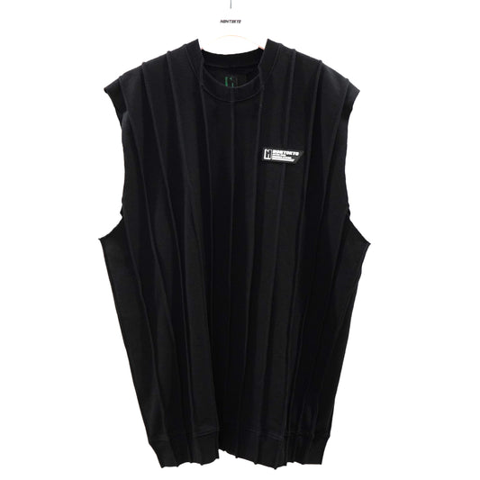 NON TOKYO / PIN TUCK SWEAT VEST (BLACK) / <NON TOKYO> Pin tuck sweat vest (black)