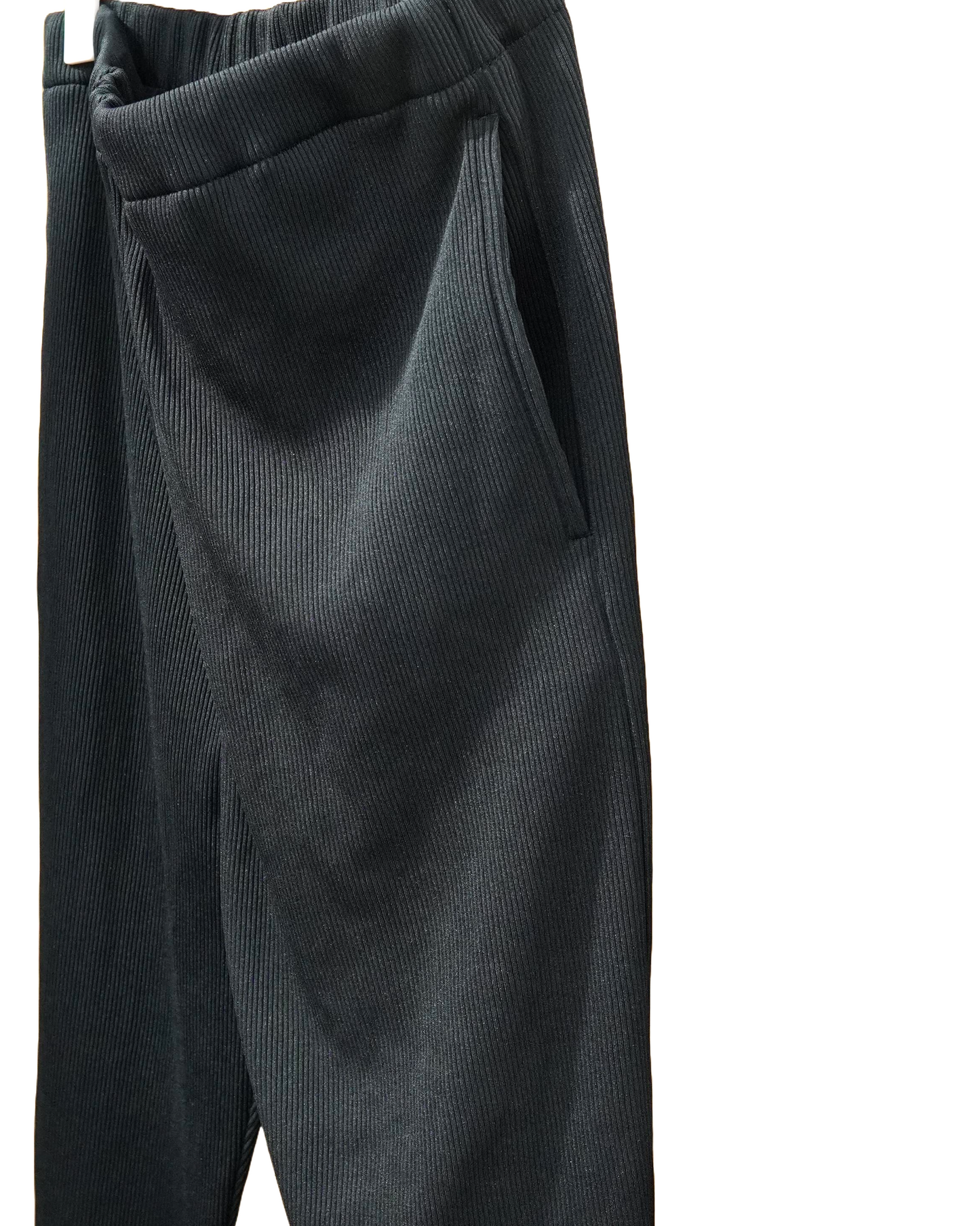 RIB FLARE PANTS (BLACK)
