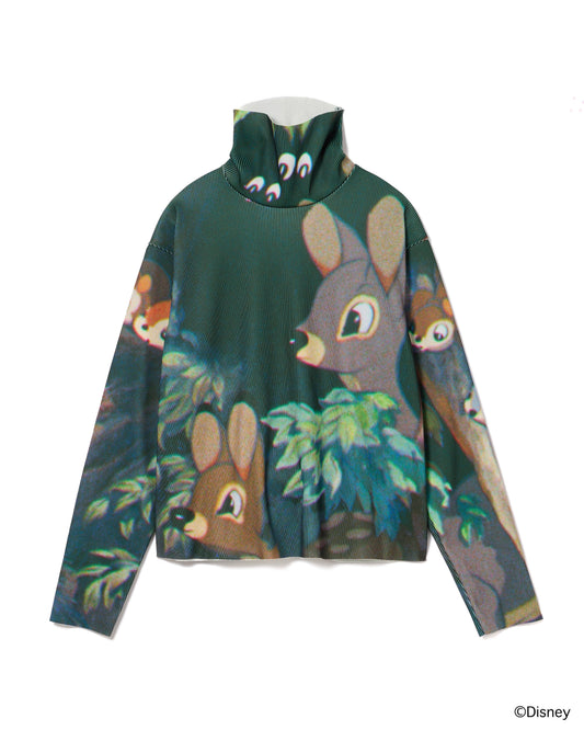【Disney collection】PRINT RIB HI-NECK TOP / SNOW WHITE