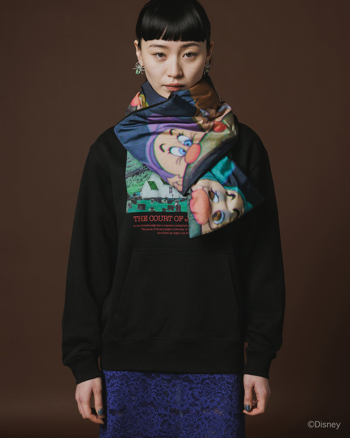 【Disney collection】PRINT FLEECE MUFFLER / SNOW WHITE