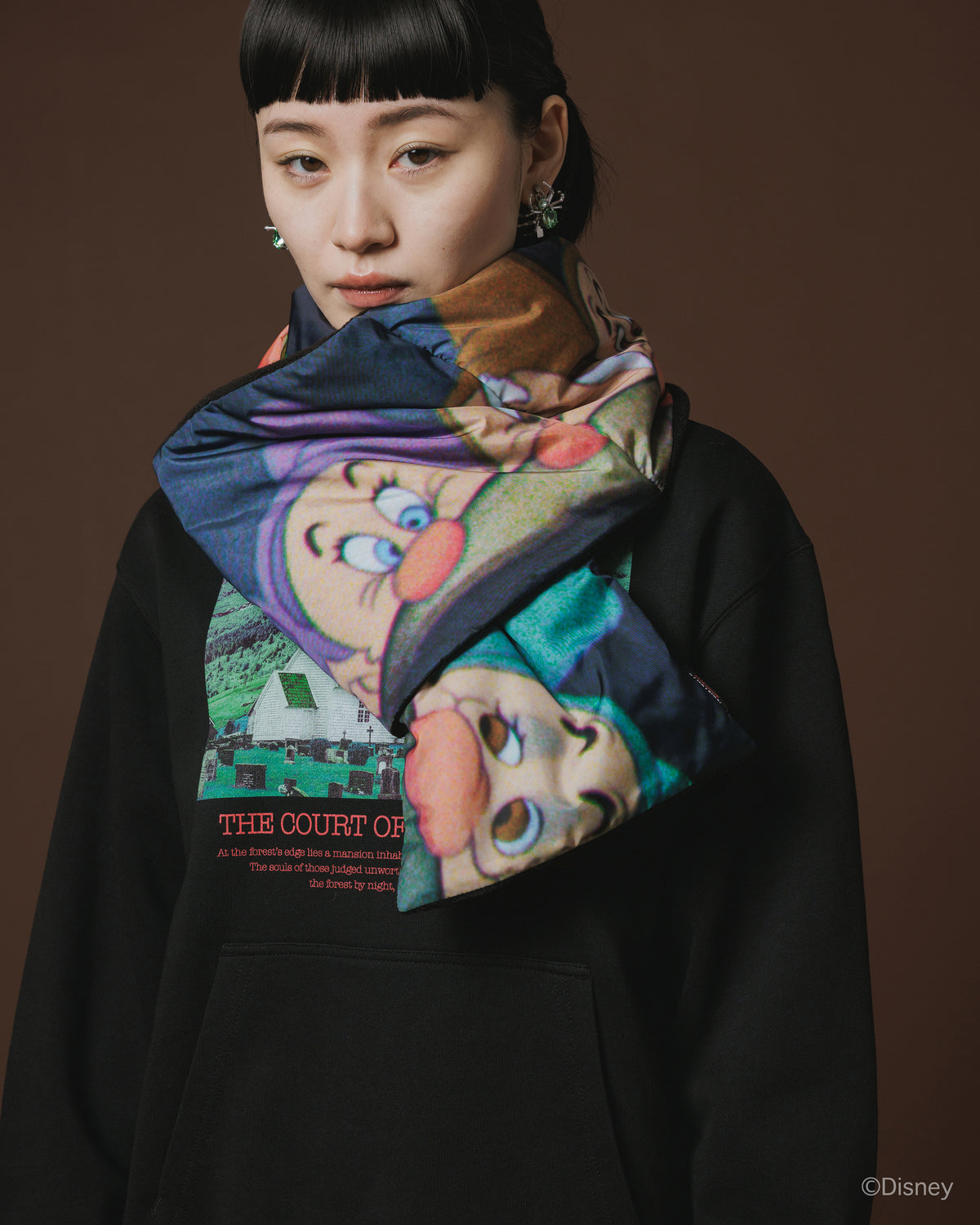 【Disney collection】PRINT FLEECE MUFFLER / SNOW WHITE