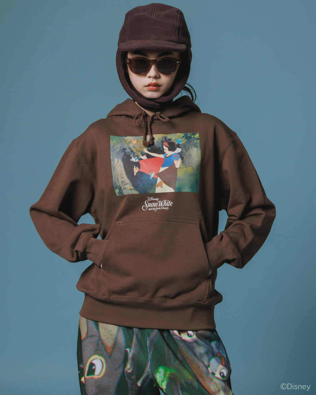 【Disney collection】PRINT PULLOVER PARKA / SNOW WHITE (BROWN)