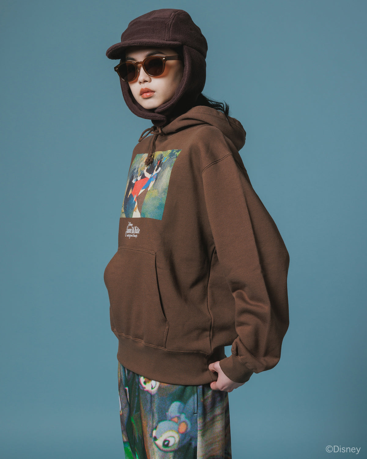 【Disney collection】PRINT PULLOVER PARKA / SNOW WHITE (BROWN)