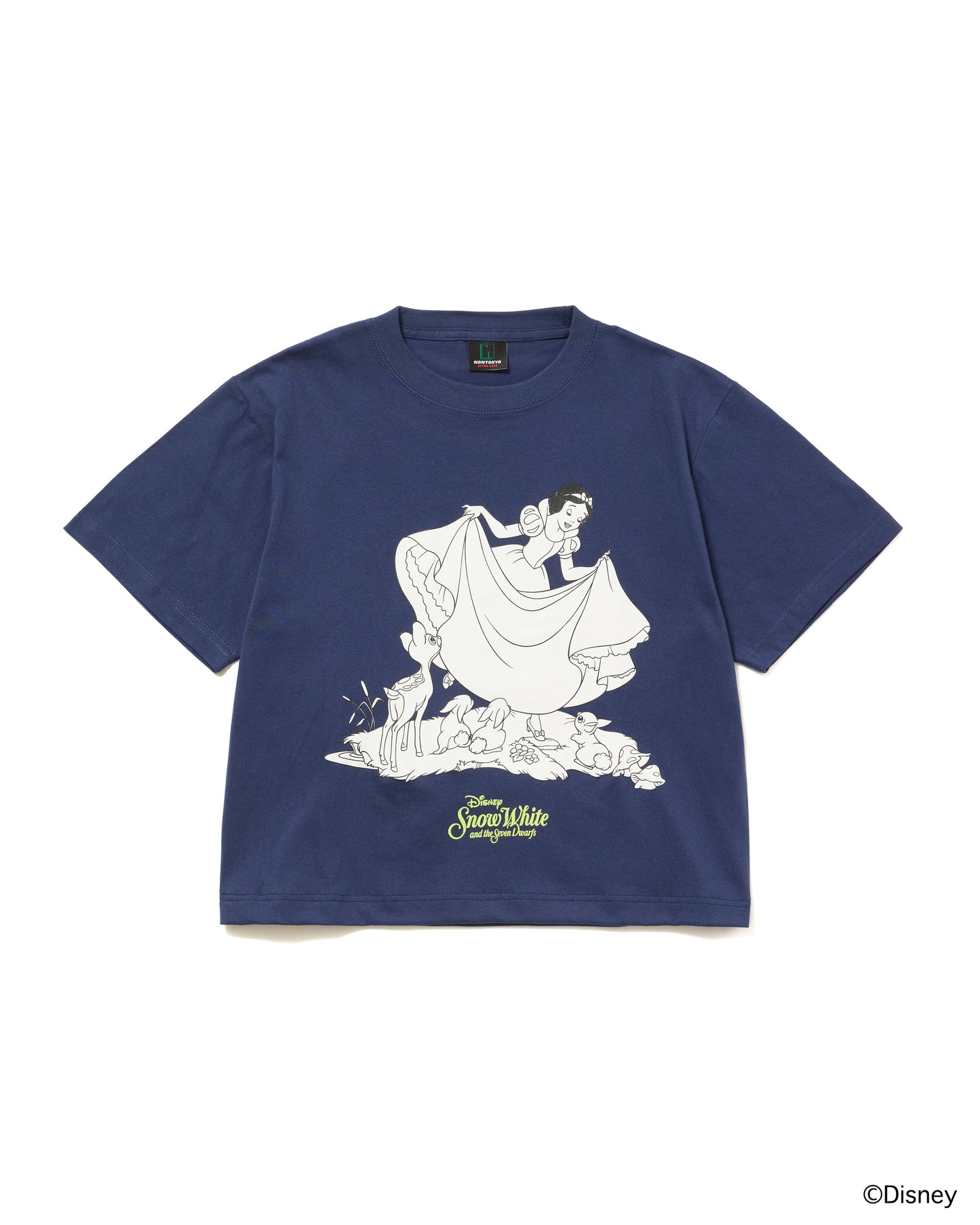 【Disney collection】PRINT SHORT T-SHIRT / SNOW WHITE (NAVY)