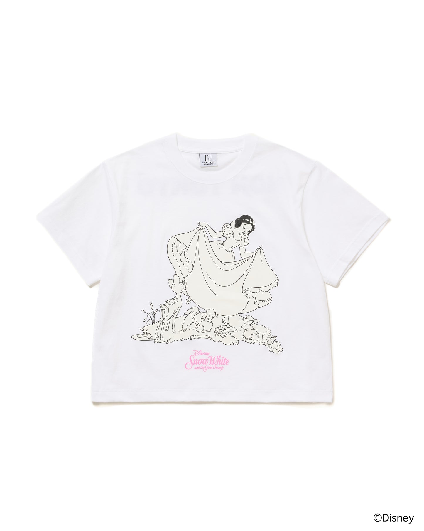 【Disney collection】PRINT SHORT T-SHIRT / SNOW WHITE (WHITE)