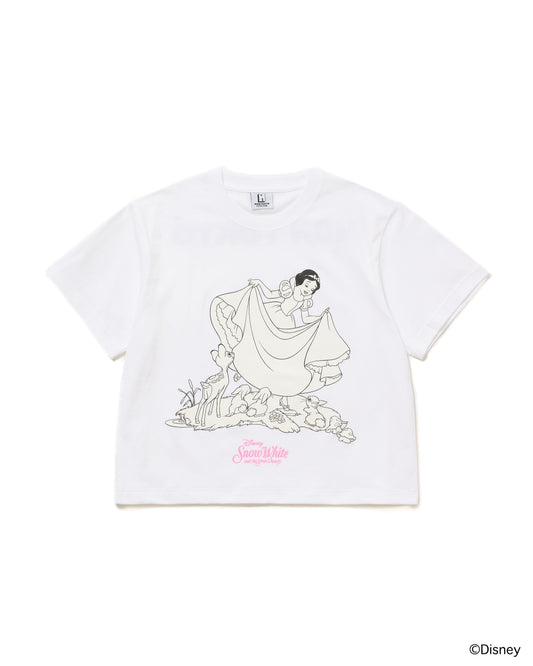 【Disney collection】PRINT SHORT T-SHIRT / SNOW WHITE (WHITE)