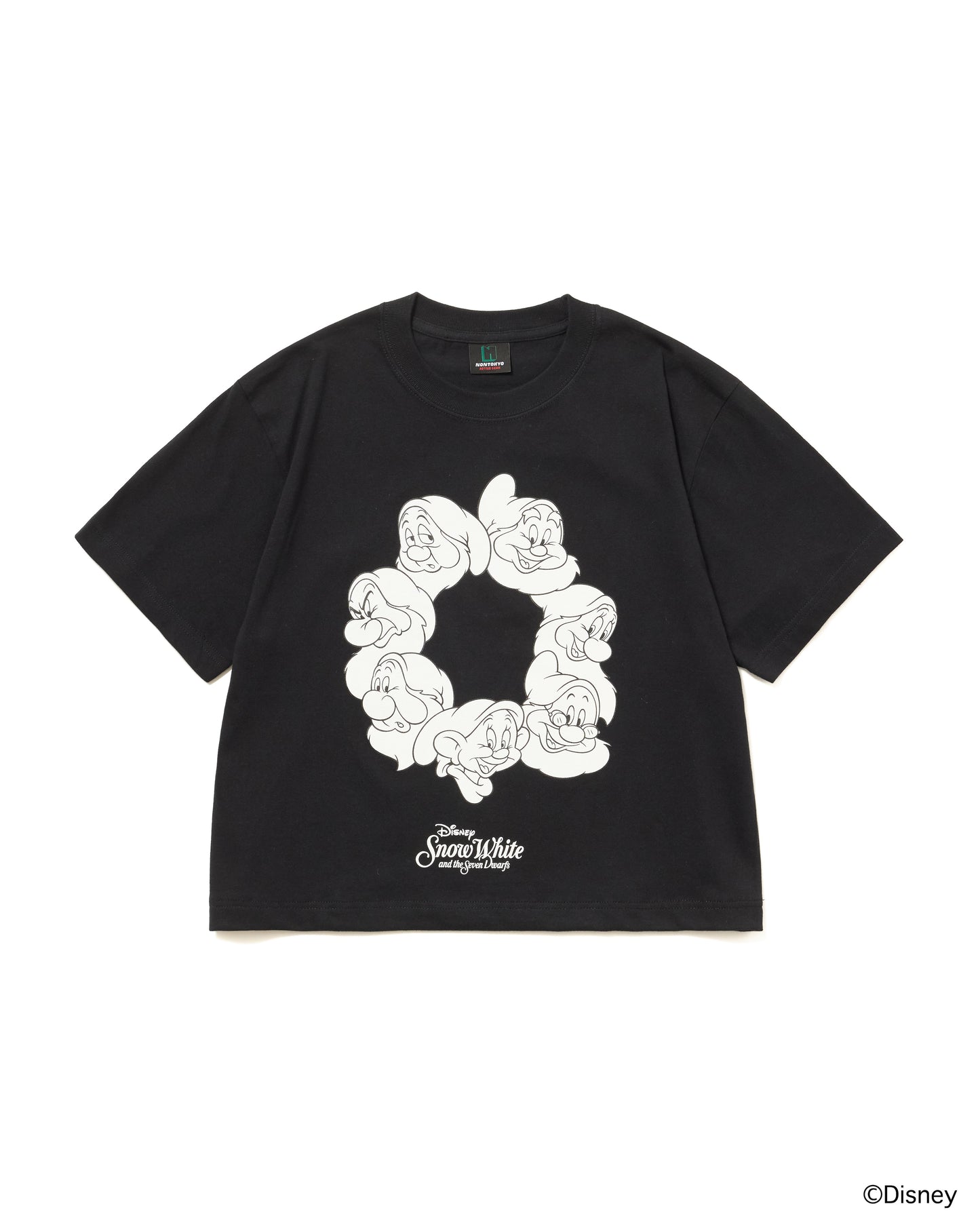 【Disney collection】PRINT SHORT T-SHIRT/ DWARFS (BLACK)