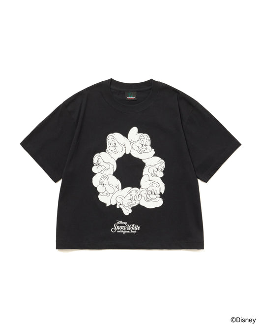 【Disney collection】PRINT SHORT T-SHIRT/ DWARFS (BLACK)
