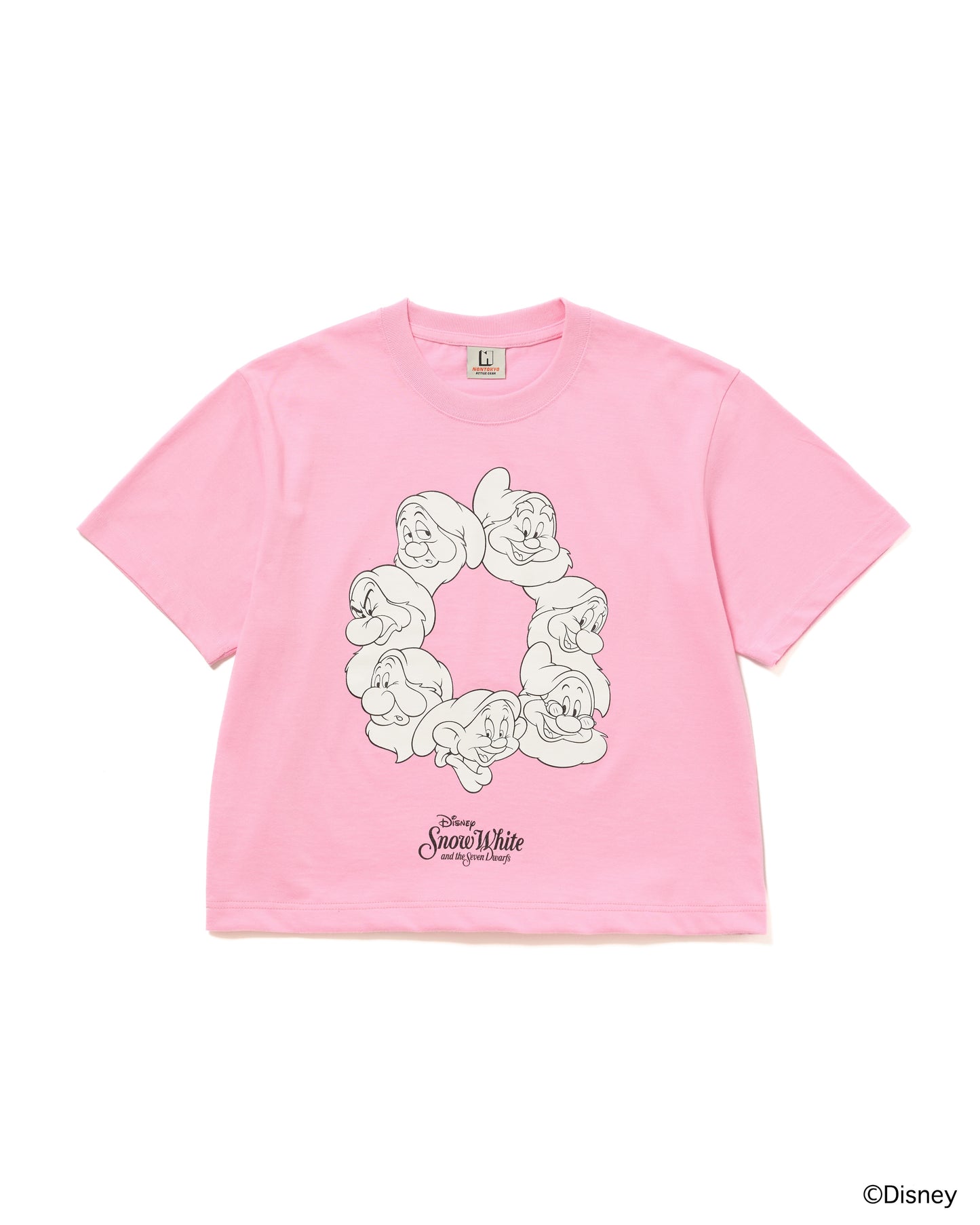 【Disney collection】PRINT SHORT T-SHIRT/ DWARFS (PINK)