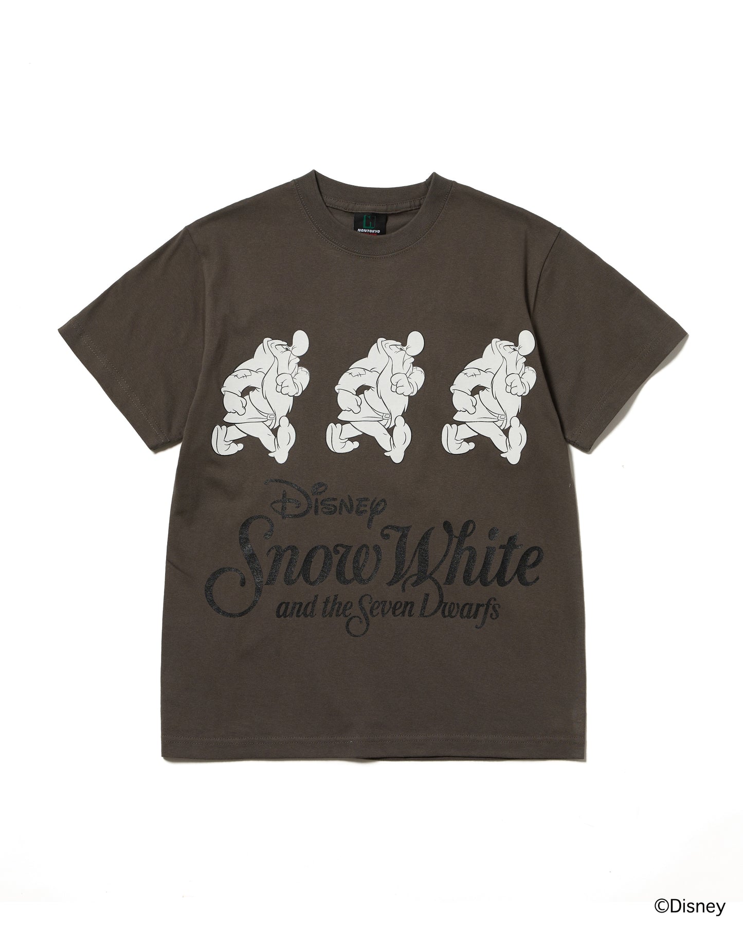【Disney collection】PRINT T-SHIRT / GRUMPY (GRAY)