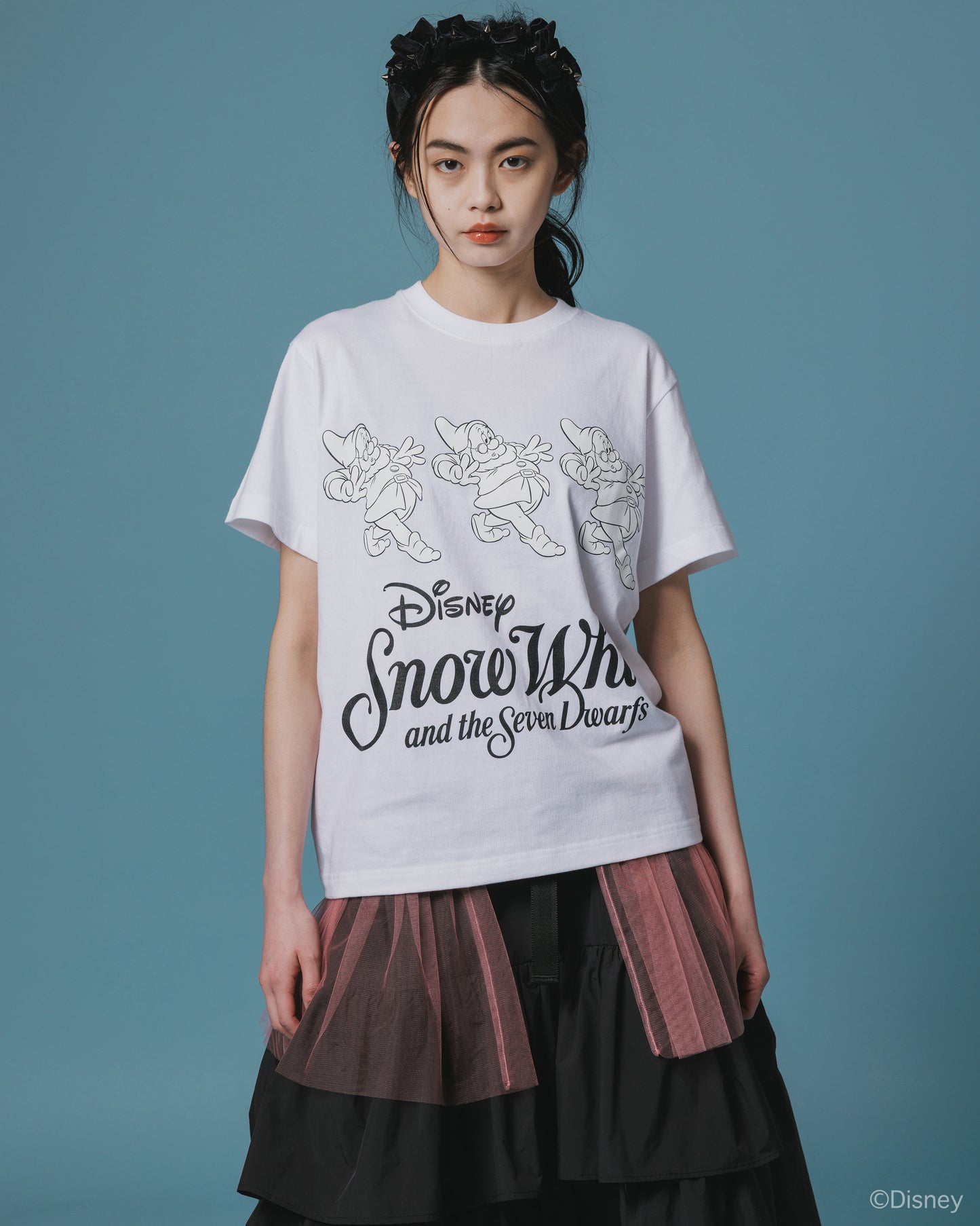 【Disney collection】PRINT T-SHIRT / DOC (WHITE)