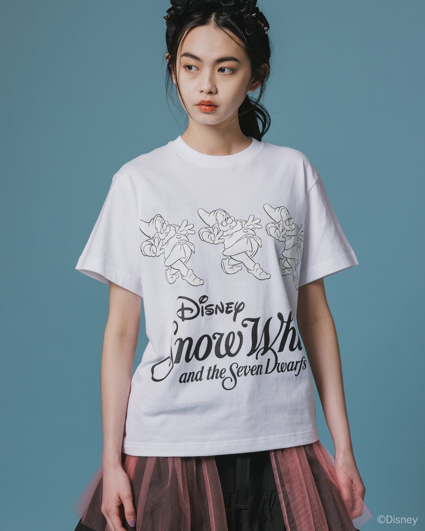 【Disney collection】PRINT T-SHIRT / DOC (WHITE)