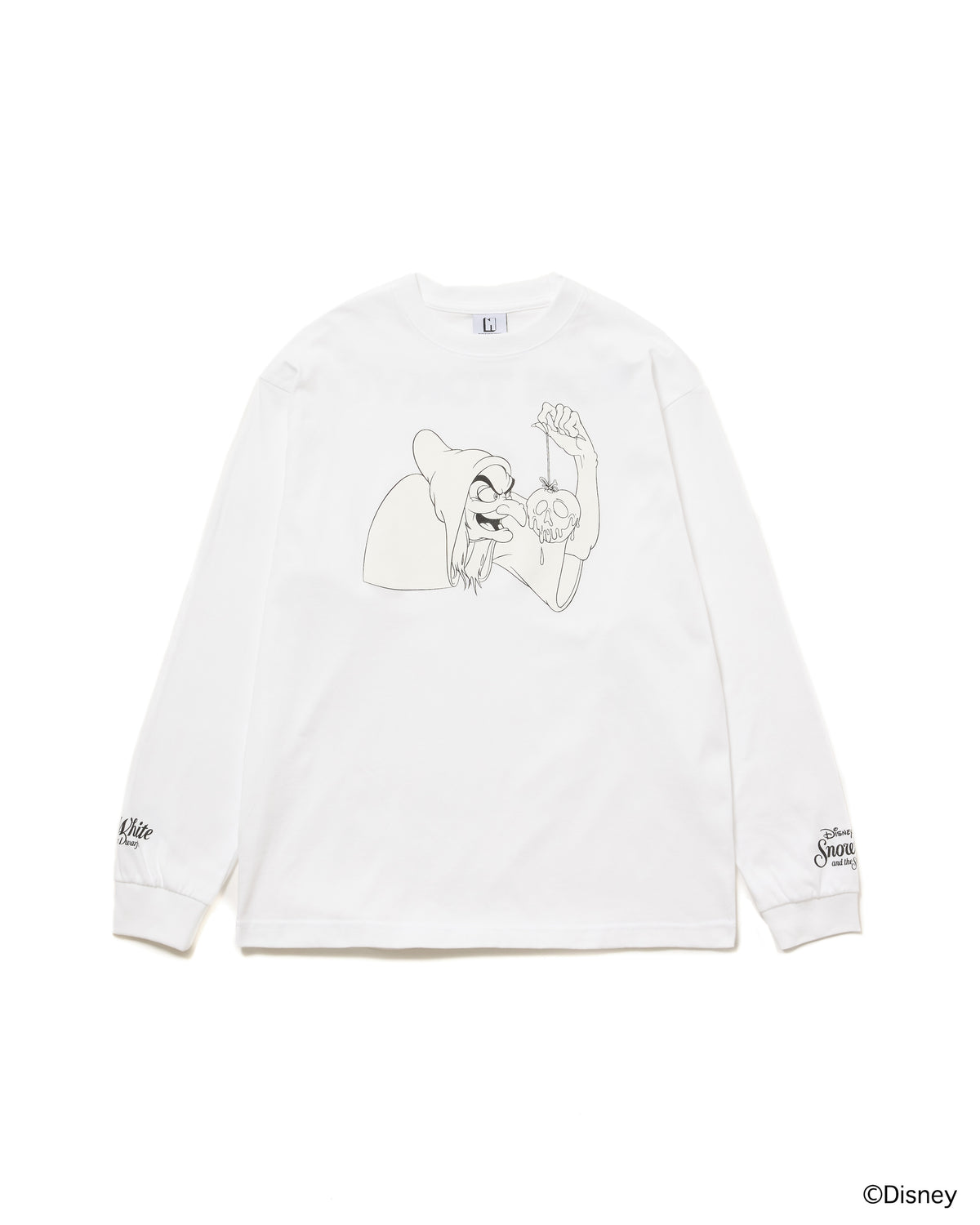 【Disney collection】PRINT L/S T-SHIRT / OLD HAG (WHITE)