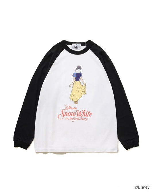 【Disney collection】PRINT RAGLAN T-SHIRT / SNOW WHITE (WHITE x BLACK)