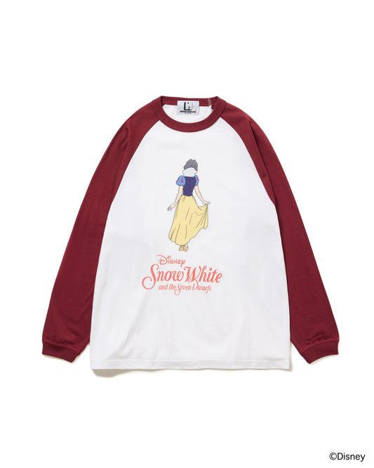 【Disney collection】PRINT RAGLAN T-SHIRT / SNOW WHITE (WHITE x WINE)