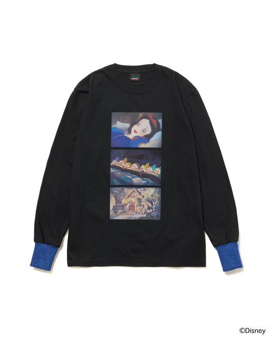 【Disney collection】PRINT L/S T-SHIRT / SNOW WHITE (BLACK)