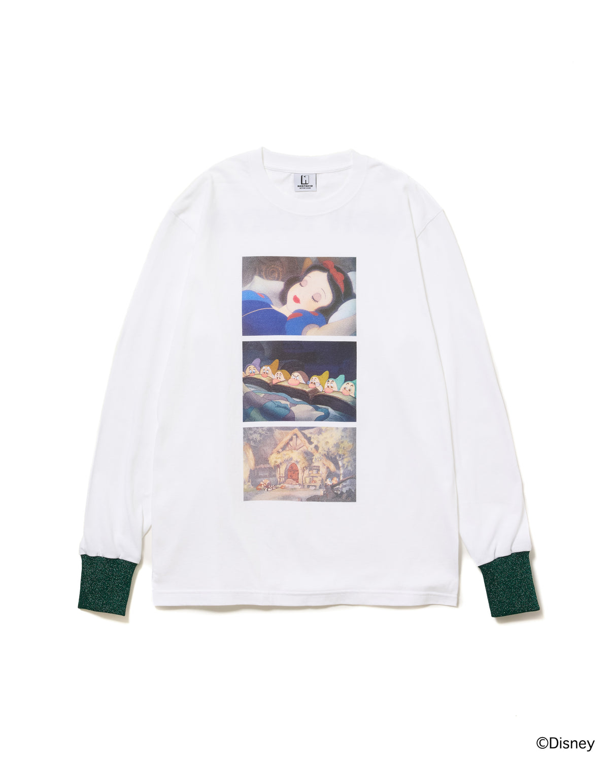【Disney collection】PRINT L/S T-SHIRT / SNOW WHITE (WHITE)
