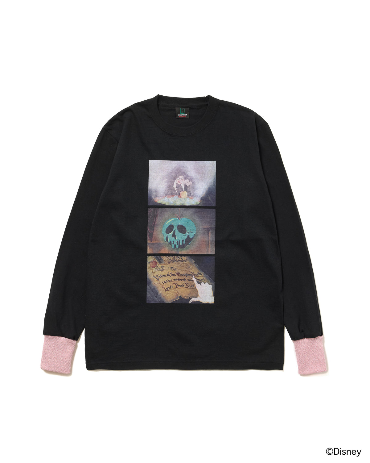 【Disney collection】PRINT L/S T-SHIRT / POISON APPLE (BLACK)