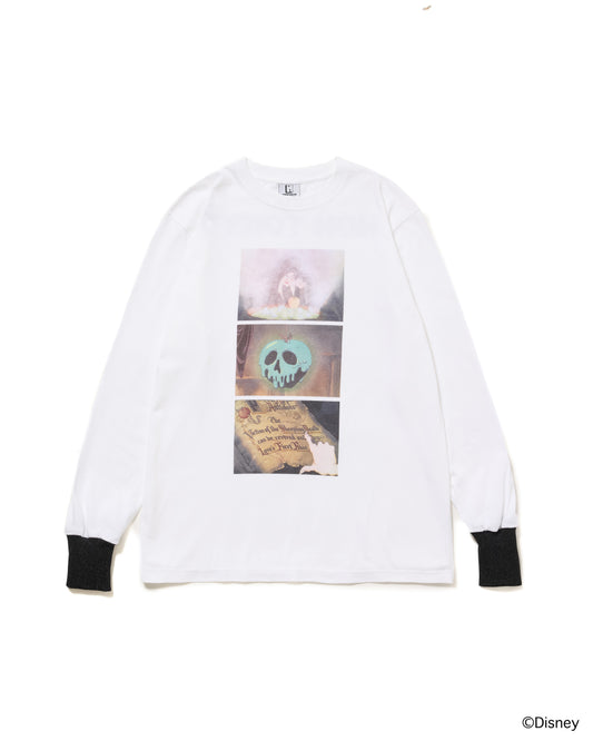 【Disney collection】PRINT L/S T-SHIRT / POISON APPLE (WHITE)