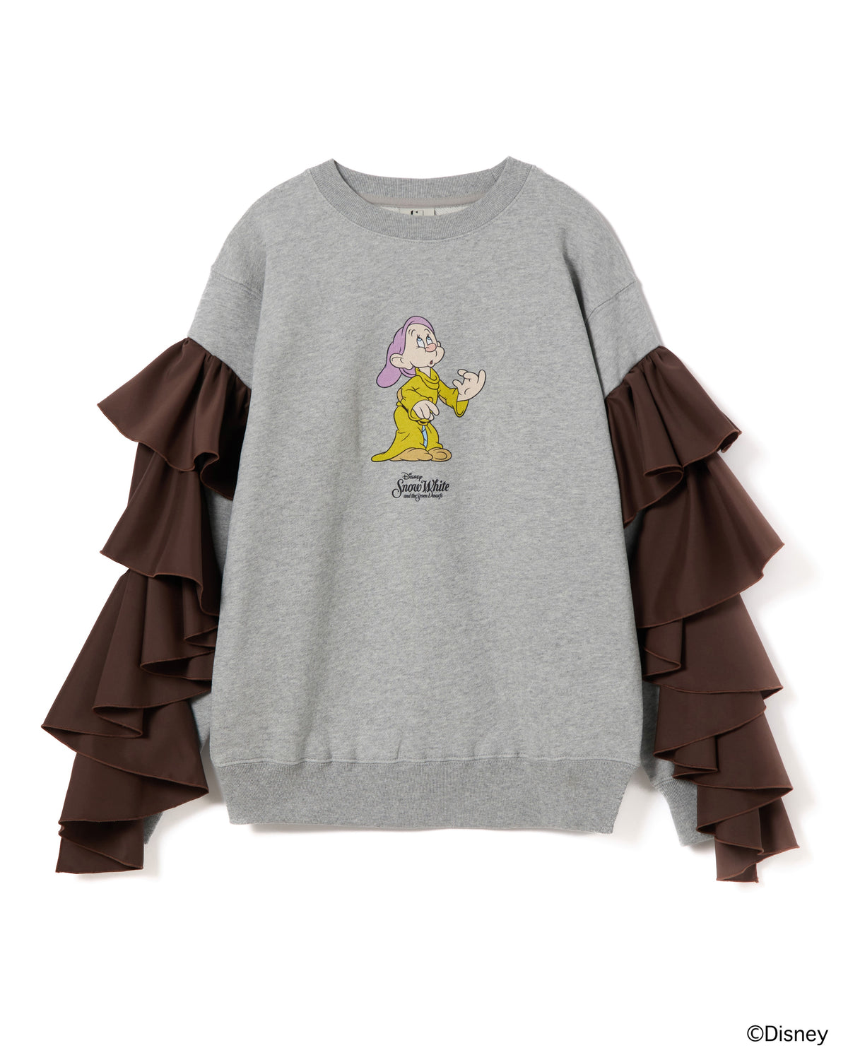 【Disney collection】FRILL SLEEVE PULLOVER SWEAT (GRAY)