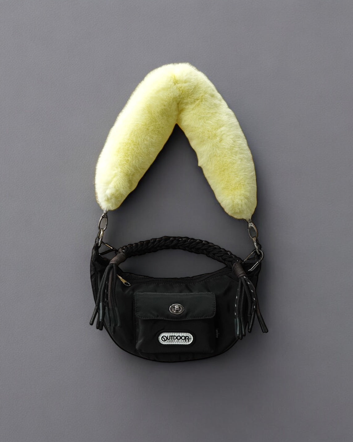 NON TOKYO /3WAY FUR HANDLE BAG (BLACK) &lt;NON TOKYO&gt; 3WAY FUR HANDLE BAG (BLACK)