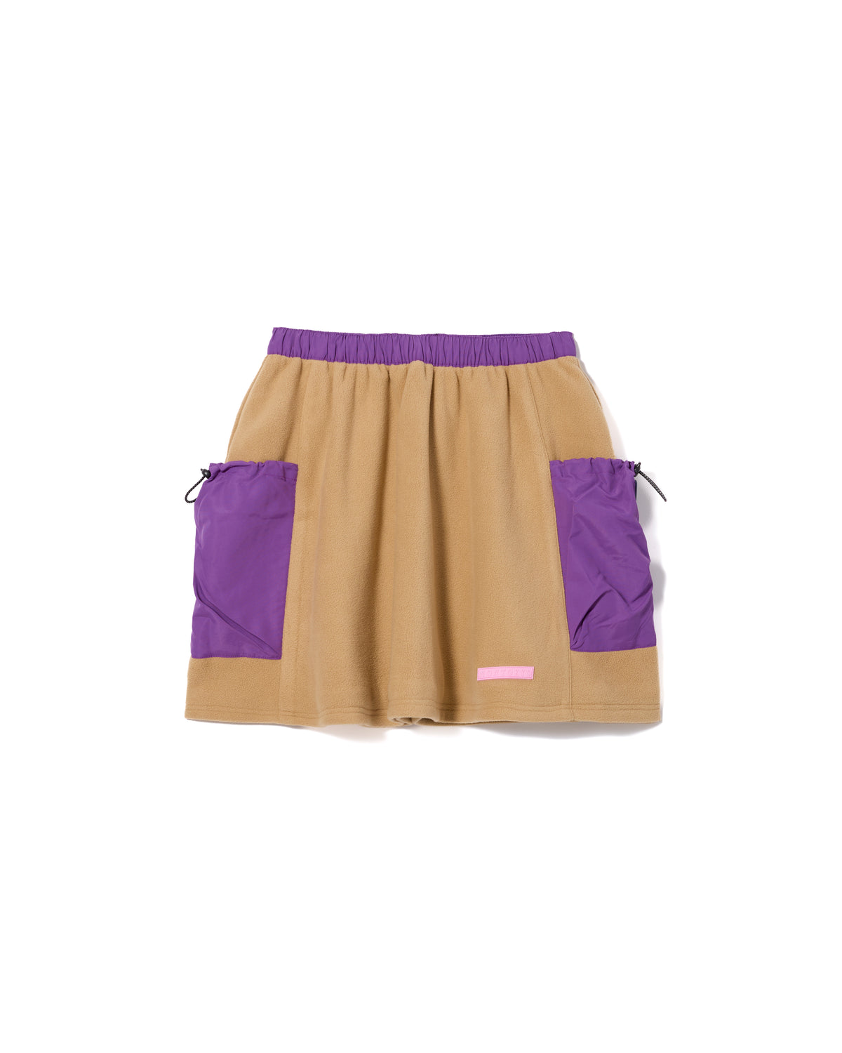 FLEECE MINI CARGO SKIRT (BEIGE)