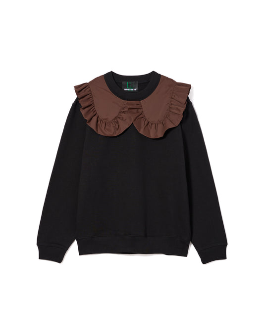 FRILL COLLAR PO SWEAT (BLACK)