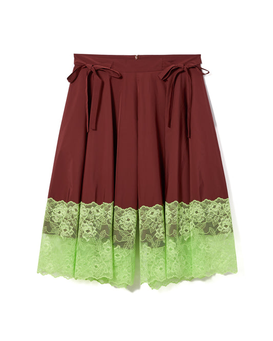 LACE RIBBON SHORTS (WINE)