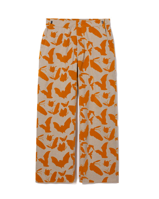 ADJUSTER FLOCKY PANTS (BEIGE x ORANGE)