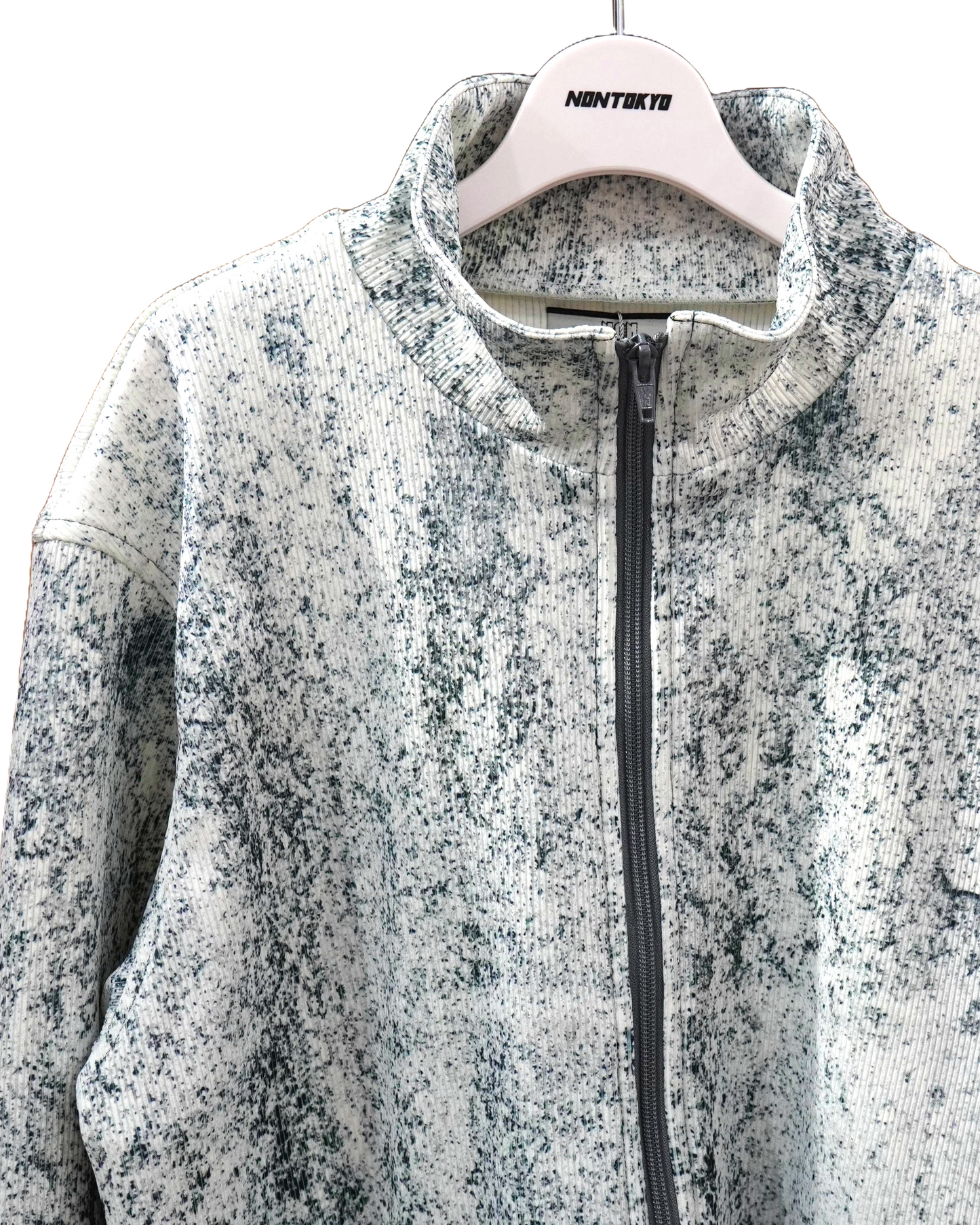 PRINT RIB ZIP-UP BLOUSON (NOISE)