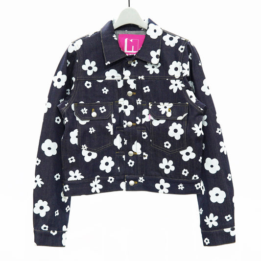 NON TOKYO / FLOKING FLOWER DENIM JACKET (INDIGO) / &lt;NON TOKYO&gt; Flocking Flower Denim Jacket (Indigo)