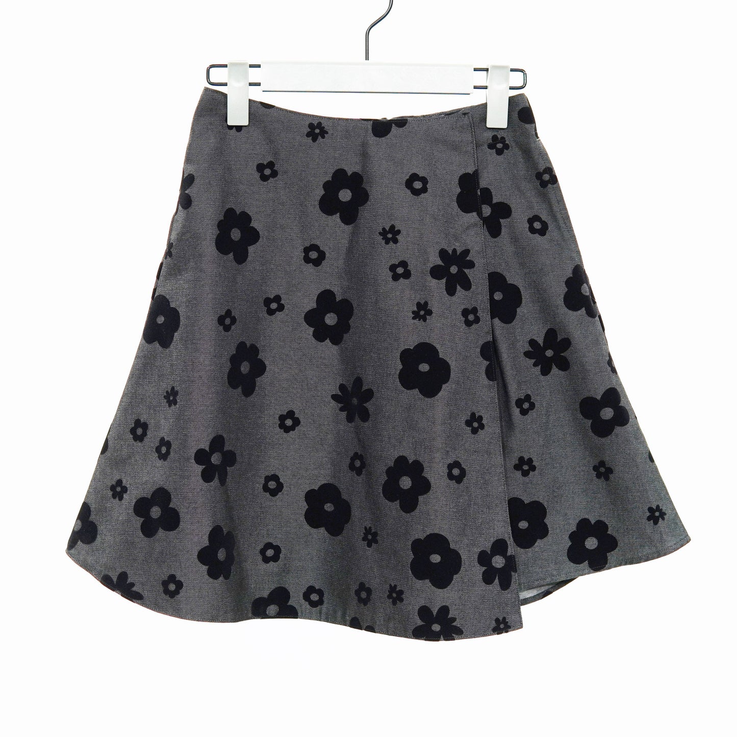 NON TOKYO / FLOKING FLOWER DENIM CULOTTES (BLACK)