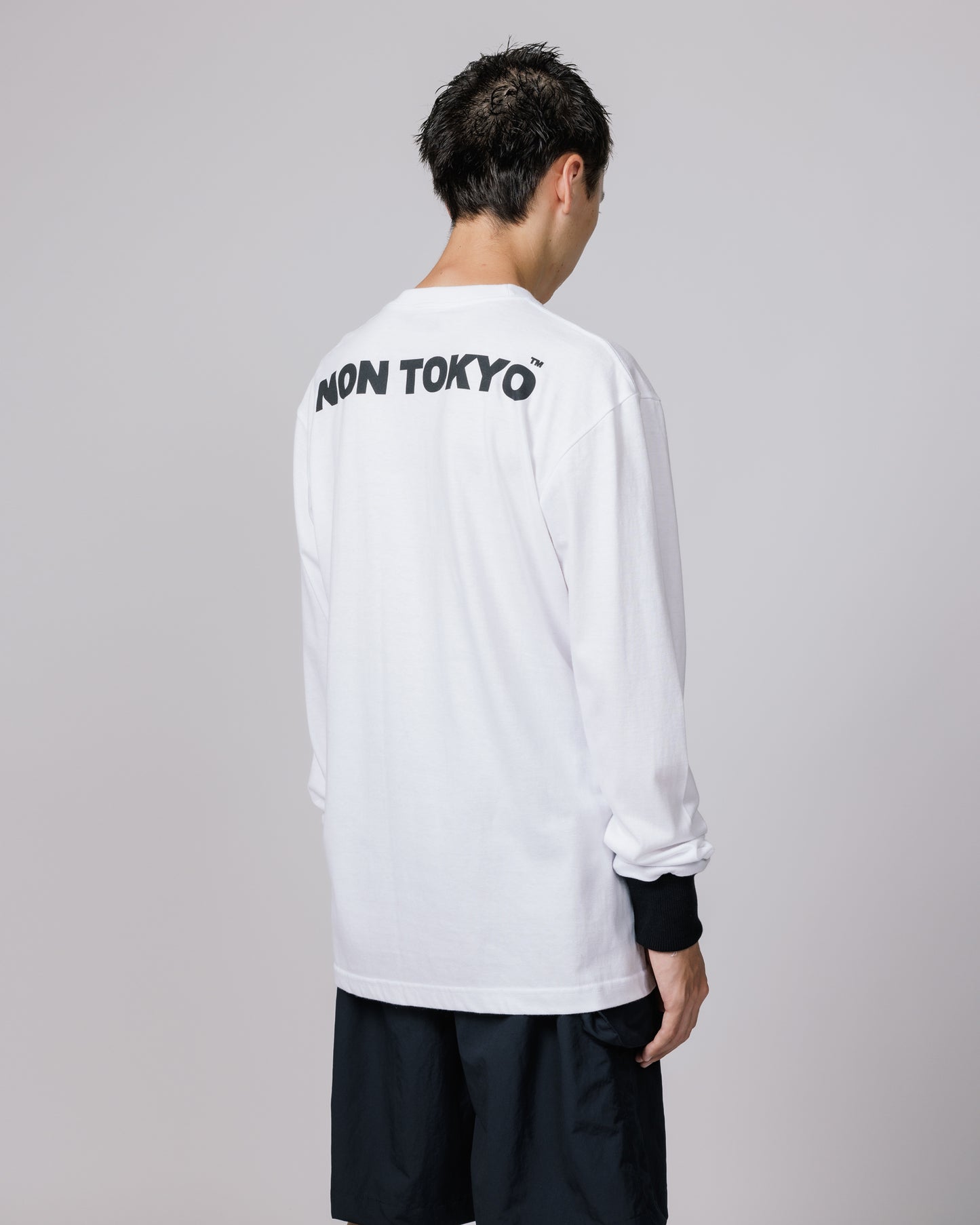 NON TOKYO / GRAPHIC LONG PRINT T-SHIRT (DAD / WHITE) / 〈ノントーキョー〉グラフィックロングプリントTシャツ (ダッド / ホワイト)