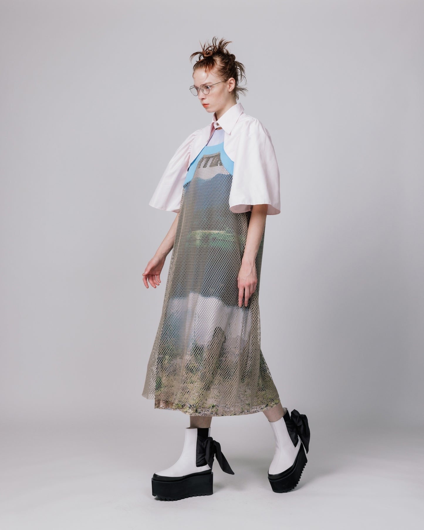 NON TOKYO / RIBBON BOOTS (WHITE) / <NON TOKYO> Ribbon boots (white)