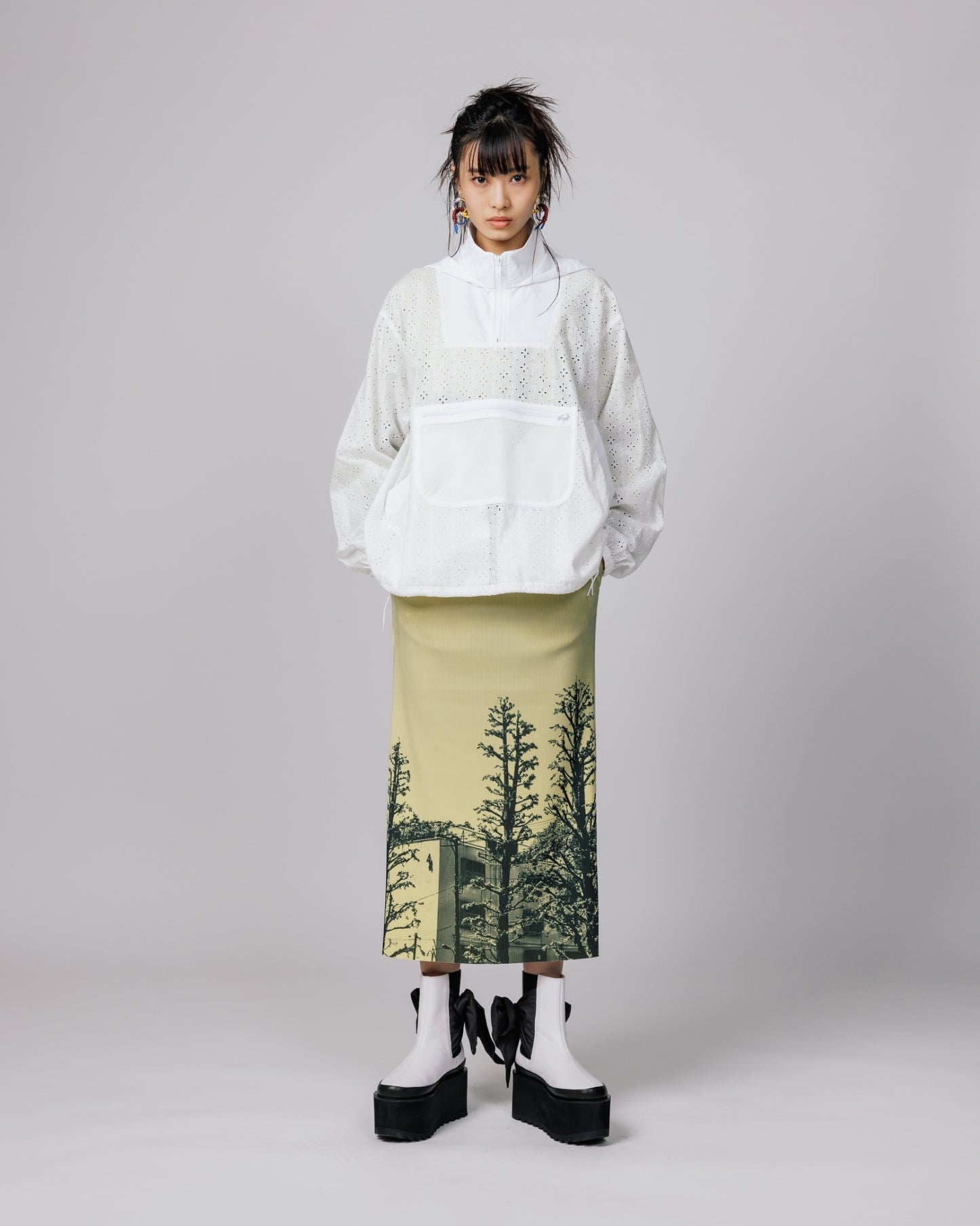 NON TOKYO / RIBBON BOOTS (WHITE) / <NON TOKYO> Ribbon boots (white)